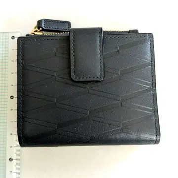 이단 접이식 지갑 블랙