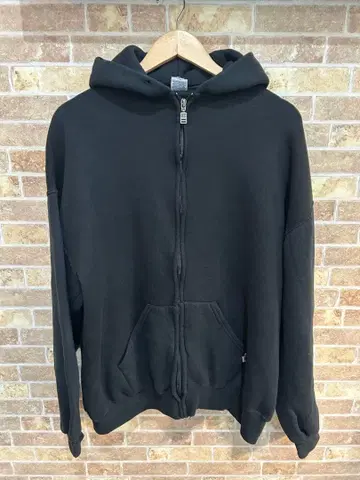 90s RUSSEL ATHLETIC 집업 후드티 USA제 블랙