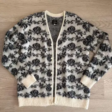NEPENTHES 꽃 패턴 니트 가디건 S