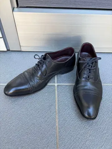 플라티나사 블랙 가죽 신발 25cm