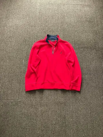 NAUTICA 노티카 플리스 하프 지퍼 L 레드 90s 새상품급