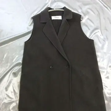 SOEJU 울 리버 롱베스트 차콜 다크 브라운