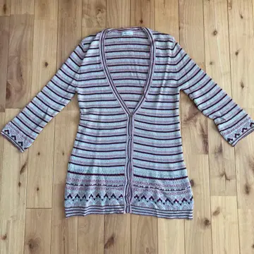 K.T. 스트라이프 패턴 니트 가디건 9호