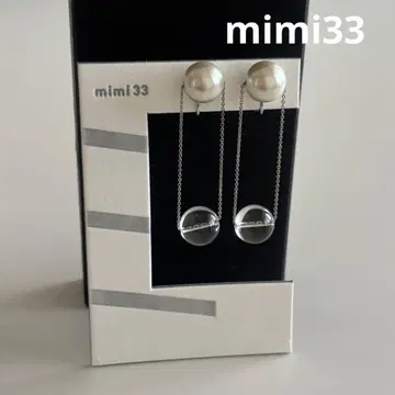 미사용 새상품 mimi33 미미33 펄 x 크리스탈 귀찌
