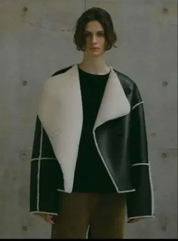 [컨디션 최상] 리버서블 무스탕 블루종