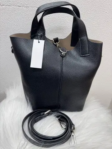 Moronero 천연 가죽 블랙 숄더백