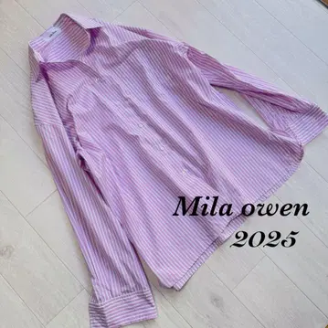 Mila owen 2025ss 셔츠 커브 루즈 실루엣 와이드 셔츠