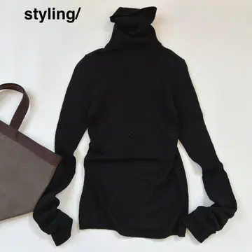 새상품급 styling/ 스타일링 니트 터틀넥 시어 블랙
