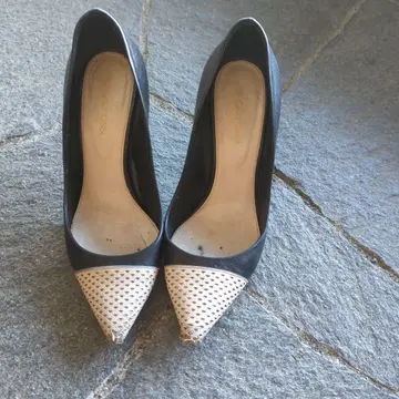 하이힐 펌프스 블랙/베이지 37