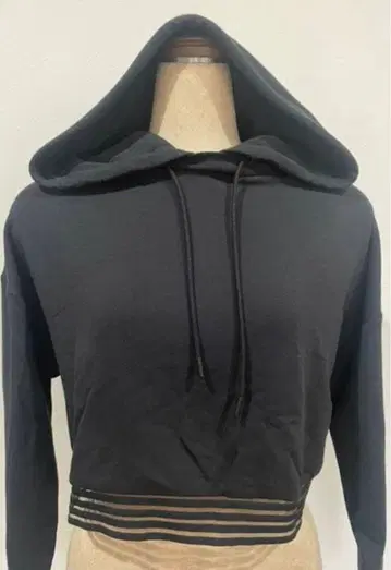 alo 후드 부착 크롭 후드티