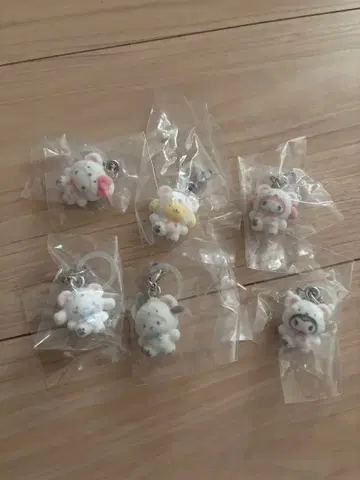 산리오 메지루시 액세서리 복슬복슬 스노우 컴플리트 전 6종