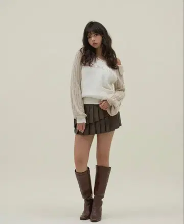 andmary Marie 니트 탑 베이지