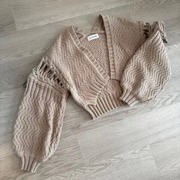 LILY BROWN 뜨개질 크롭 가디건