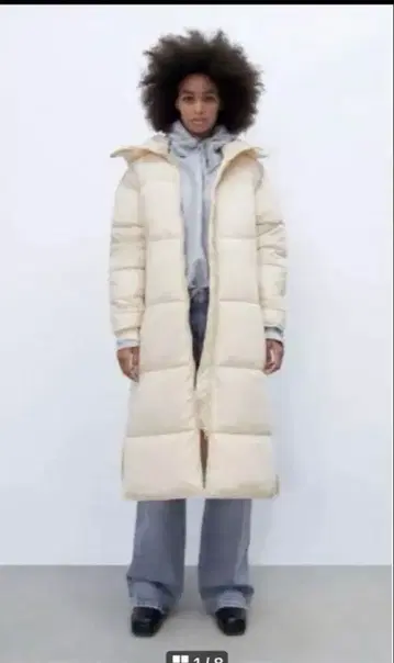미사용 새상품 ZARA 충전솜 롱 코트 다운 코트 벤치 코트