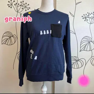 583 그라니프 네이비 컬러 스누피 자수 트레이닝복