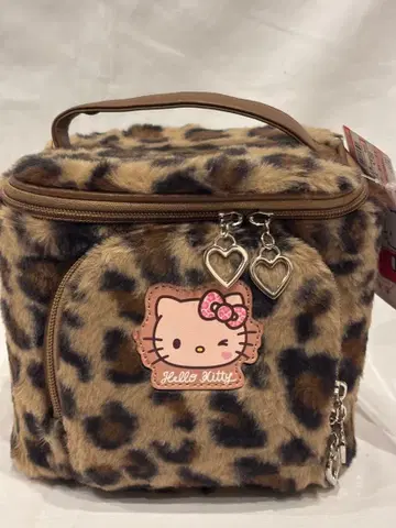 [택 포함 새상품] 헬로키티 레오파드 무늬 파우치 시마무라 아베일