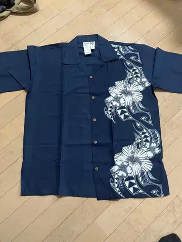 [현지 구매] Makani 아로하 셔츠 네이비 M (Makani)