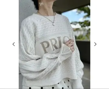 PRIORITY 17,600엔 케이블 짜임 니트 스웨터 38 베이지