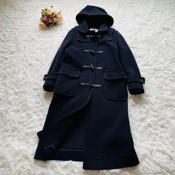 새상품급 런던 트래디션 영국제 롱 더플 코트 다크 네이비 36 헤링본