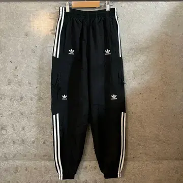 새상품급 adidas 블랙 나일론 트랙 팬츠 M