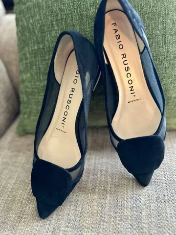 FABIO RUSCONI 블랙 플랫슈즈