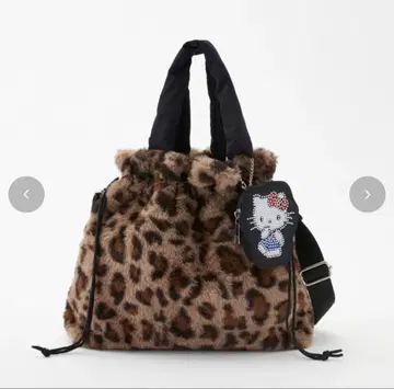 시마무라 갸루 키티 키티 참 포함 2WAY 백 숄더 레오파드 무늬