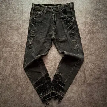 초레어 율리우스 JULIUS 블랙 데님 블랙 크러쉬 일본제 히게 2