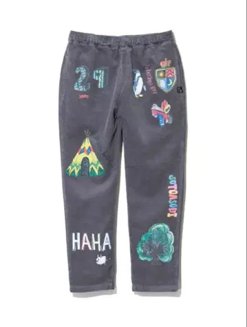 그레이 코듀로이 조거 팬츠