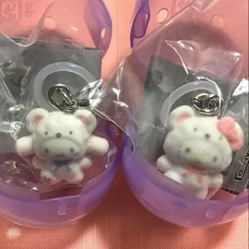 산리오 복슬복슬 스노우 메지루시 액세서리 시나모롤, 헬로키티 2개 세트