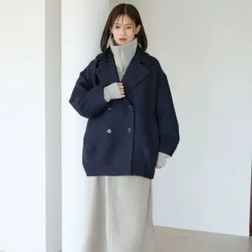 LOWRYS FARM 루프얀 미들 코트 블랙