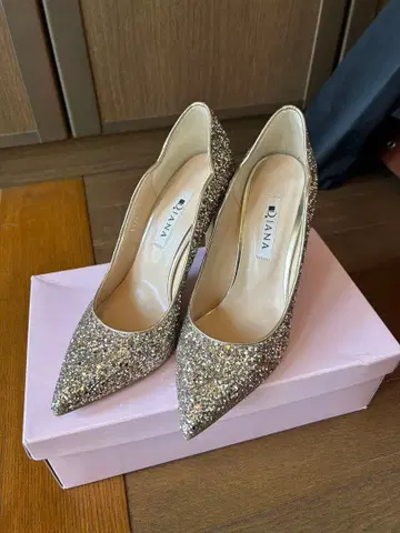 DIANA 골드 하이힐 23cm