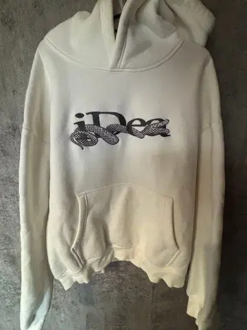 IDEASWAM 스네이크 디자인 후드티 화이트