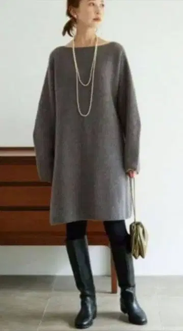 택 포함 새상품 SLOBE IENA 슬로브 이에나 파인 울 니트 원피스