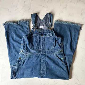 HOLIDAY 홀리데이 프린지 데님 오버롤