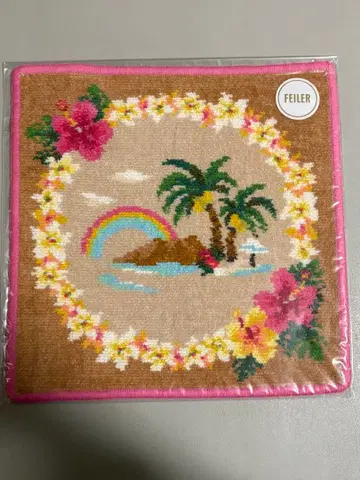 [미사용 새상품 web한정판] 페이러 손수건 알로하타임 하와이 핑크