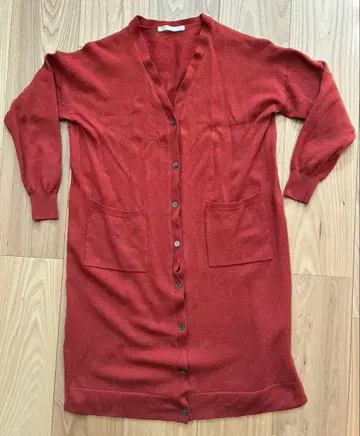 enlore 오렌지 롱 가디건