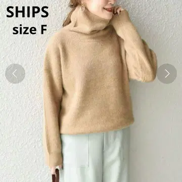 [ SHIPS ] 폭스 터틀넥 풀오버 카멜