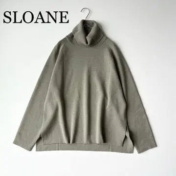 2593y 새상품급 슬로우 터틀넥 니트 풀오버 울 일본제