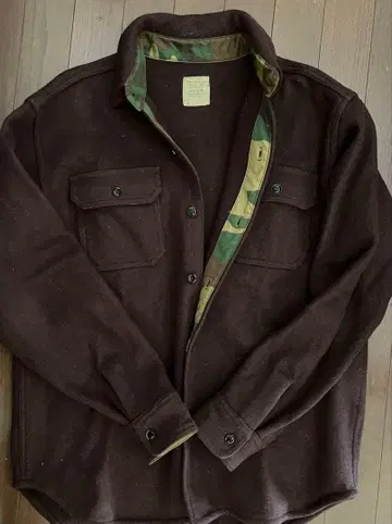 GO WEST 울 자켓 브라운 M 밀리터리