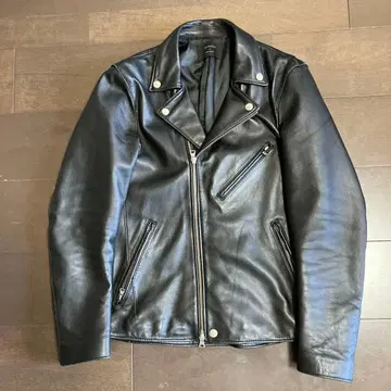 STUDIOUS 램 가죽 더블 라이더 자켓 사이즈 2