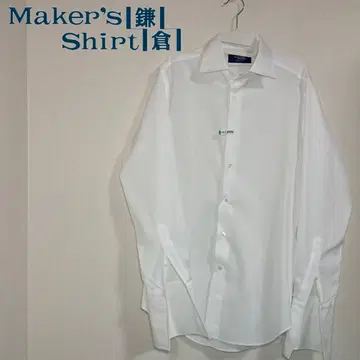 [ 새상품급 ] 가마쿠라 셔츠 긴팔 드레스 셔츠 더블 커프스 화이트