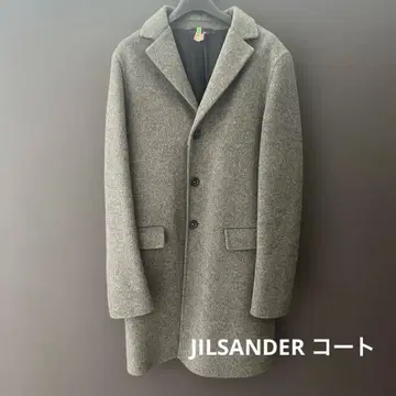 질 샌더 바이컬러 체스터 코트