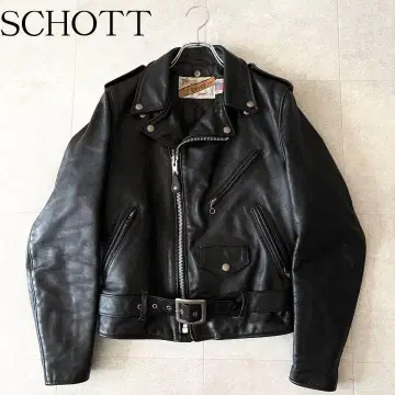 새상품급 쇼트 더블 라이더 자켓 34 블랙 가죽 USA제