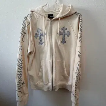 FCMM 아이보리 후드티 크로스 S