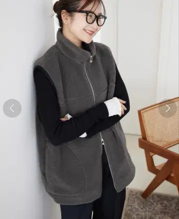 SLOBE IENA 보아 스탠드 베스트 그레이