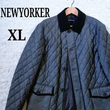 NEWYORKER 퀼팅 자켓 헤링본 캐시미어 블렌드