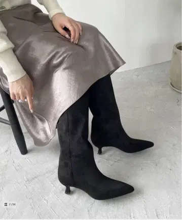 LE TALON 5cm 와이드 샤프트 롱 부츠