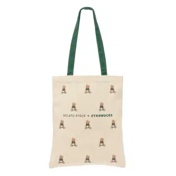 gelato pique 베어 패턴 토트백 아이보리 starbucks