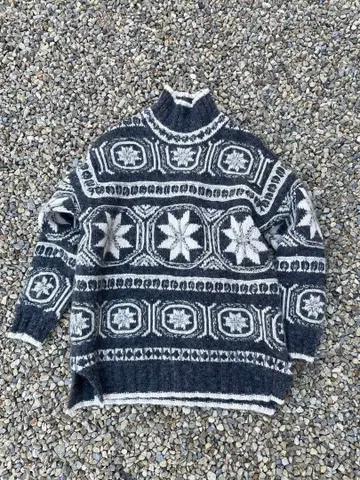 00's vintage 노르딕 혼방 니트