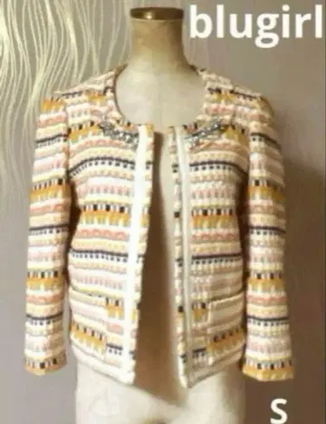 가격 인하 blugirl 블루걸 노카라 자켓